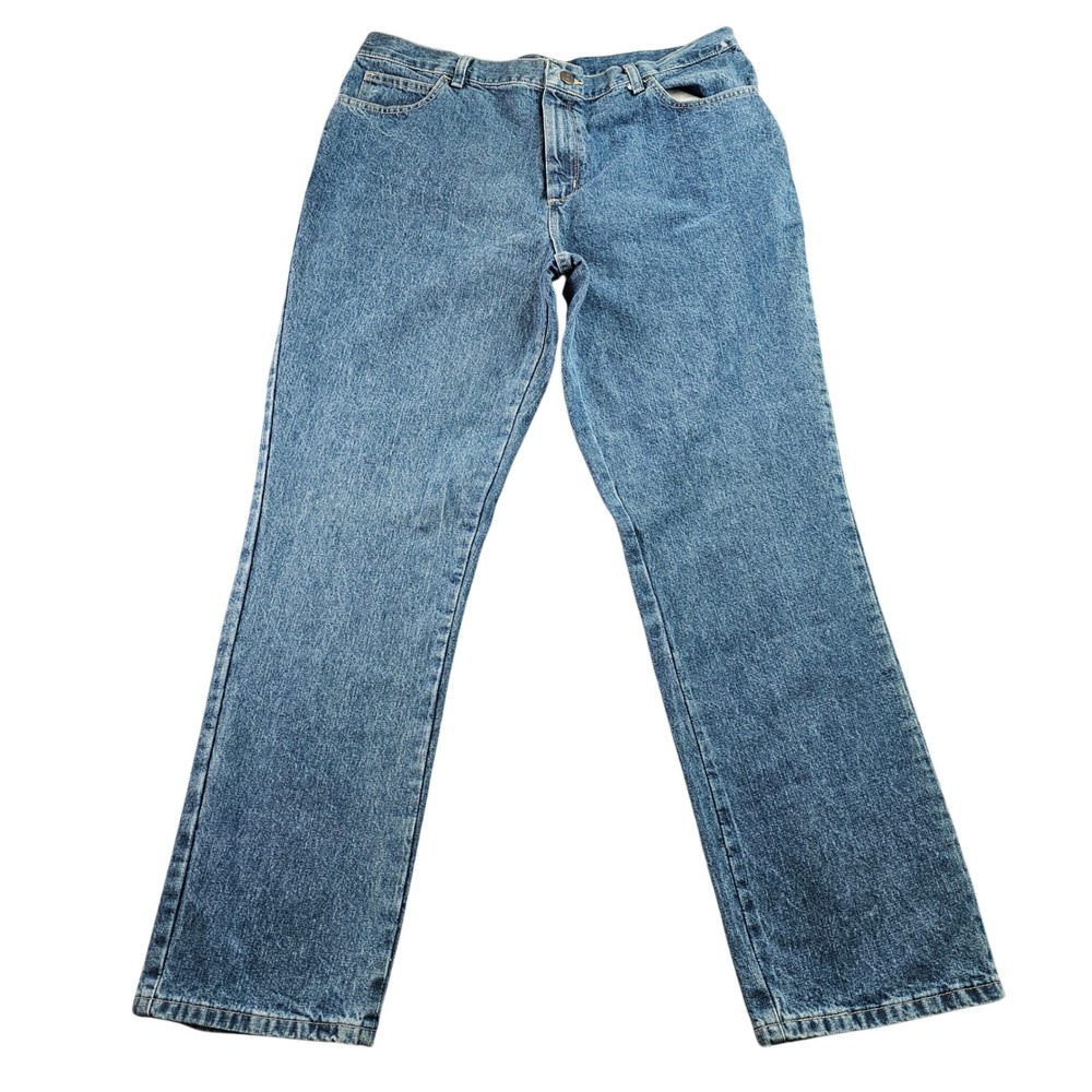 Lee Jeans Women's 16M Blue Denim Y2k‎ Streetwear Grunge Relaxed Fit Straight Leg